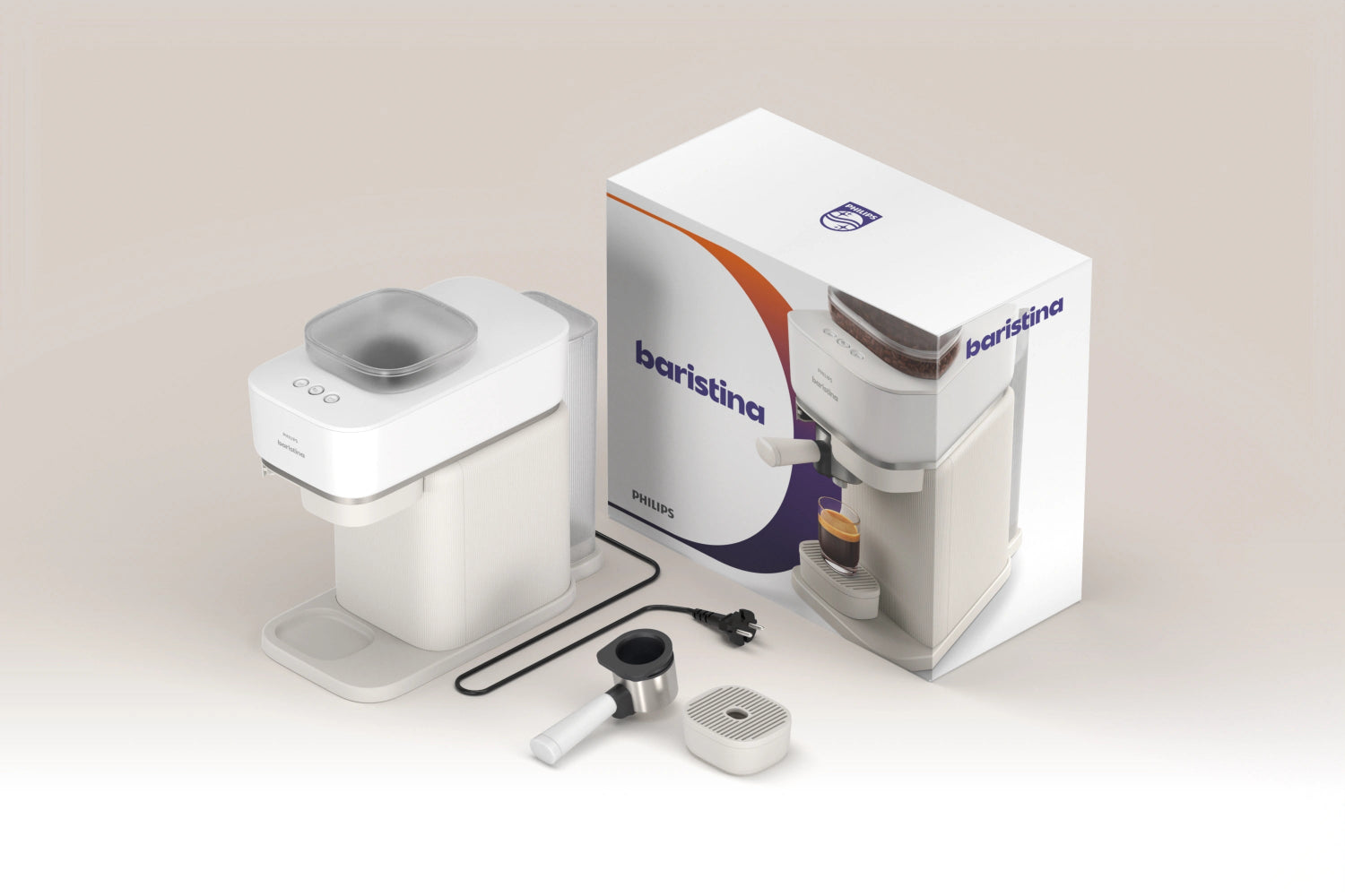 Baristina Espresso Machine - Milky White