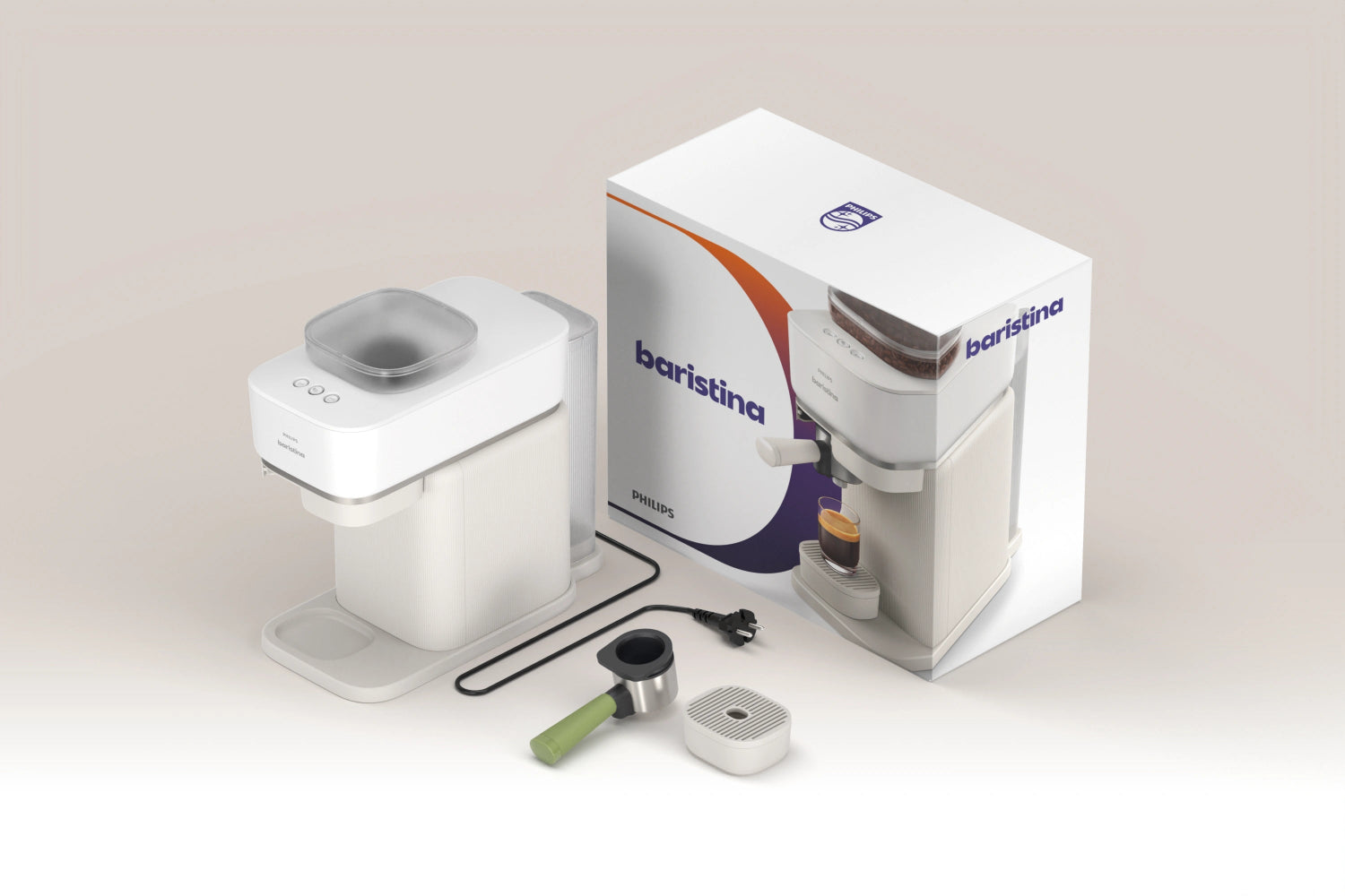 Baristina Espresso Machine - Milky White