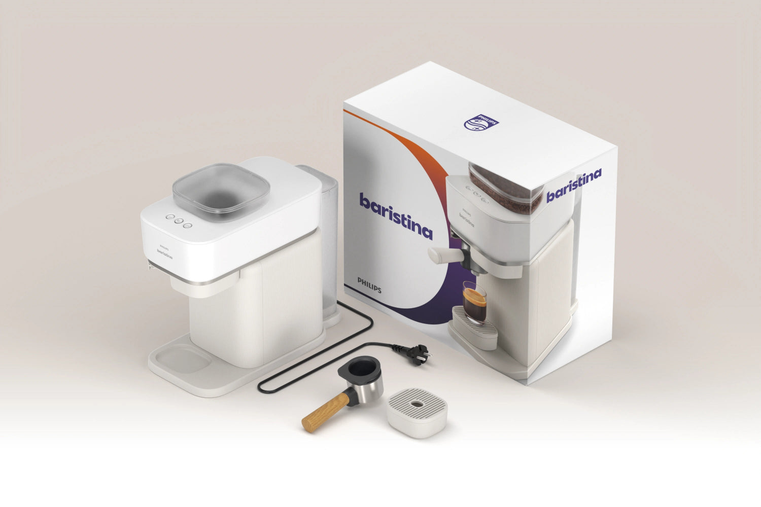 Baristina Espresso Machine - Milky White