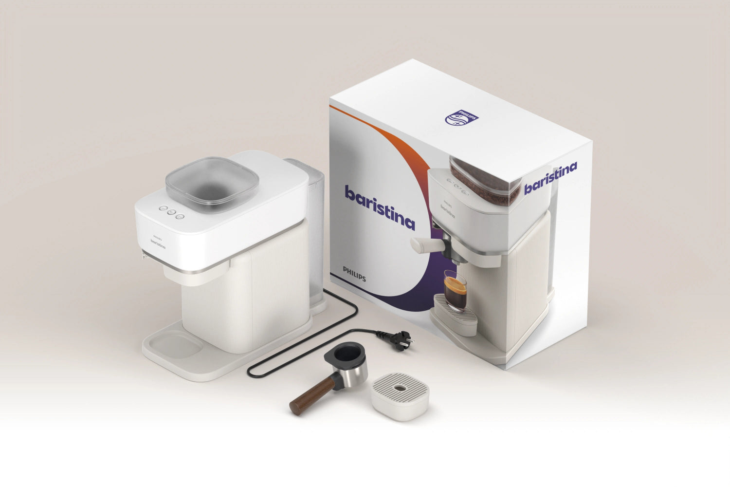 Baristina Espresso Machine - Milky White